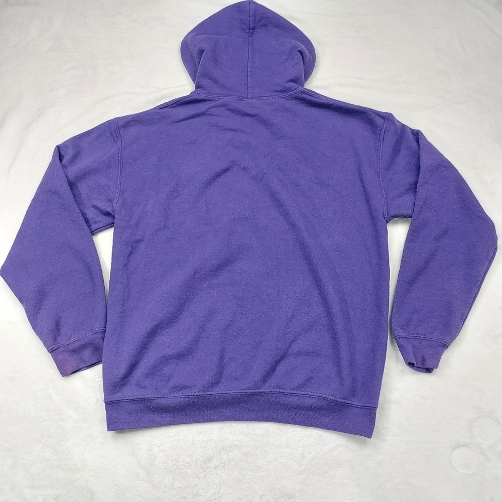 GILDAN UNISEX PURPLE GILMER HIGH SCHOOL TRACK AND FIELD PULLOVER HOODIE SZ M - Picture 9 of 10